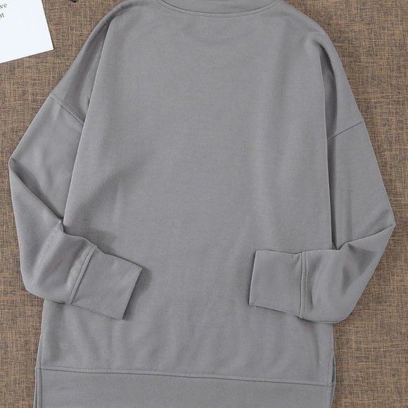 Rhinestone studded embellished Christmas Santa Wine Glass Sweatshirt - Picture 8 of 16